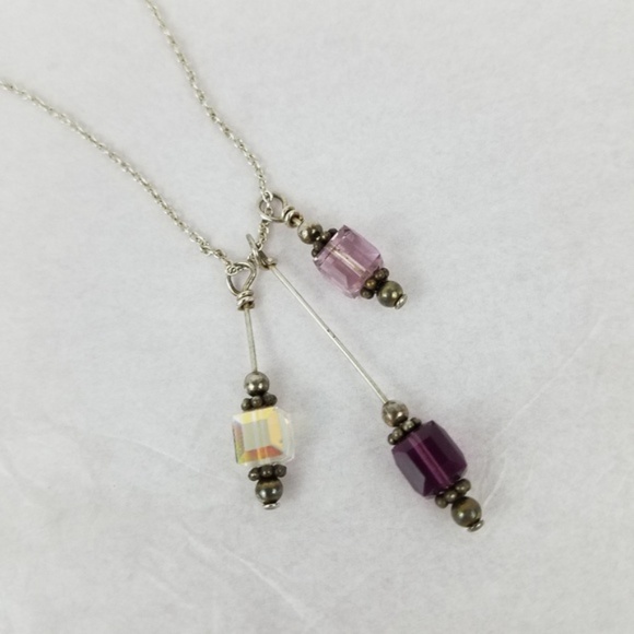 925 Sterling SILVER Artisan AB Crystal Beaded Boho - Picture 8 of 11